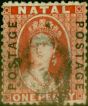 Old Postage Stamp from Natal 1870 1d Bright Red SG60 Fine Used