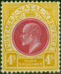 Collectible Postage Stamp Natal 1902 4s Deep Rose & Maize SG139 Fine LMM