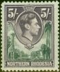 Collectible Postage Stamp Northern Rhodesia 1938 5s Grey & Dull Violet SG43 Fine & Fresh MM
