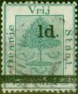 Valuable Postage Stamp from Orange Free State 1881 1d on 5s Green SG26 Type F Fine Used