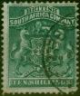 Old Postage Stamp Rhodesia 1892 10s Deep Green SG9 Fine Used