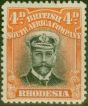 Valuable Postage Stamp from Rhodesia 1913 4d Black & Orange-Red SG211 Fine Mtd Mint