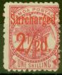 Old Postage Stamp from Samoa 1898 2 1/2d on 1s Dull Rose-Carmine SG85 Fine Mtd Mint (7)