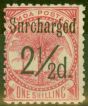 Valuable Postage Stamp from Samoa 1898 2 1/2d on 1s Dull Rose-Carmine SG86 Fine Mtd Mint (7)