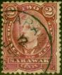 Old Postage Stamp Sarawak 1895 2c Brown-Red SG28 Good Used