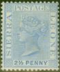 Valuable Postage Stamp from Sierra Leone 1891 2 1/2d Ultramarine SG31 Fine Mtd Mint