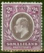 Old Postage Stamp from Somaliland 1902 2a Dull & Brt Purple SG47a Chalk Paper Fine Mtd Mint