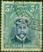Rare Postage Stamp Southern Rhodesia 1924 5s Blue & Blue-Green SG14 Good Used