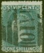 Collectible Postage Stamp from St Vincent 1866 1s Slate-Grey SG9 Fine Used (2)