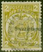Rare Postage Stamp from Swaziland 1889 2d Olive-Bitre SG5 Fine Used