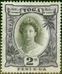 Valuable Postage Stamp from Tonga 1925 2d Black & Dp Violet SG57b Fine Very Lightly Mtd Mint