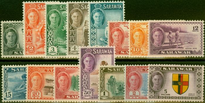 Valuable Postage Stamp Sarawak 1950 Set of 15 SG171-185 Fine MNH
