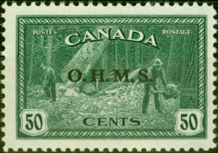 Collectible Postage Stamp from Canada 1949 50c Green SG0169 Very Fine MNH