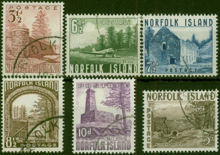 Norfolk Island 1953 Set of 6 SG13-18 V.F.U  Queen Elizabeth II (1952-2022) Collectible Stamps