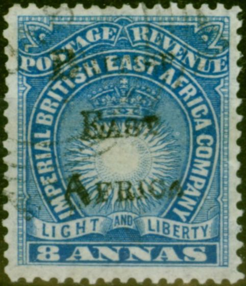 Valuable Postage Stamp B.E.A KUT 1895 8a Blue SG42 V.F.U