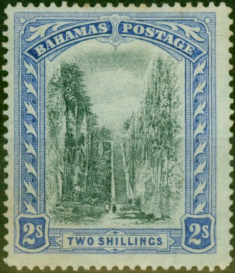 Valuable Postage Stamp from Bahamas 1916 2s Black & Blue SG79 Fine Mtd Mint