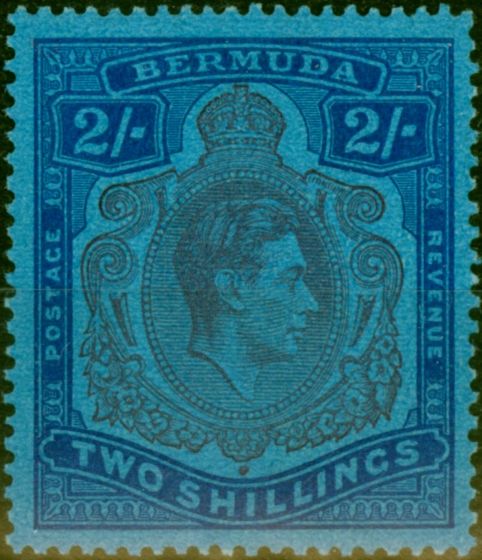 Collectible Postage Stamp Bermuda 1940 2s Deep Reddish Purple & Ultramarine-Grey Blue SG116b Fine MNH