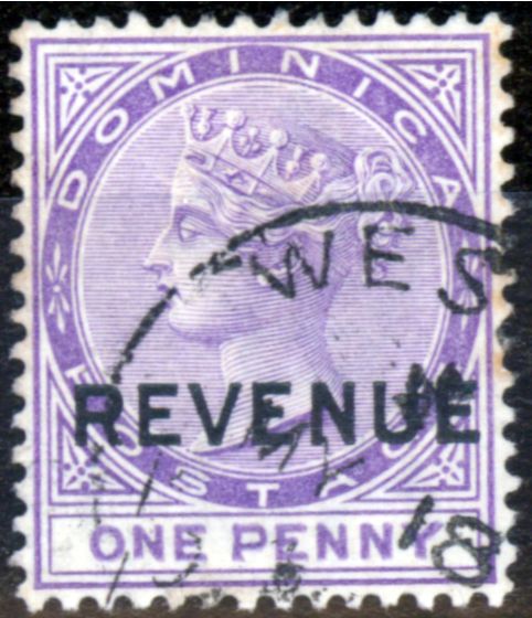 Valuable Postage Stamp from Dominica 1888 1d Lilac SGR4 Fine Used