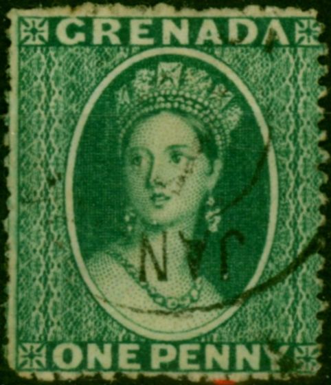 Grenada 1878 1d Green SG16 P.15 Fine Used  Queen Victoria (1840-1901) Rare Stamps