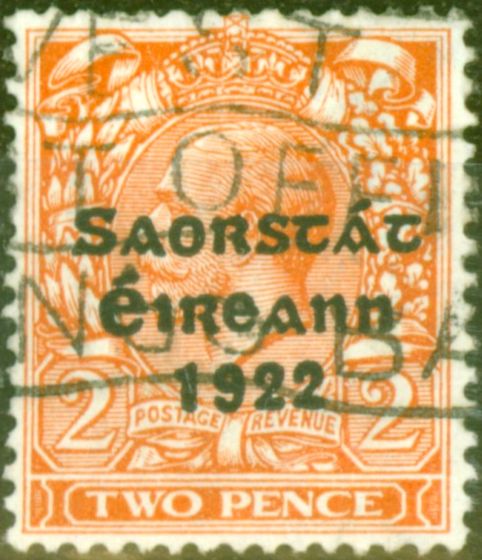 Valuable Postage Stamp from Ireland 1923 2d Orange SG70 Fine Used