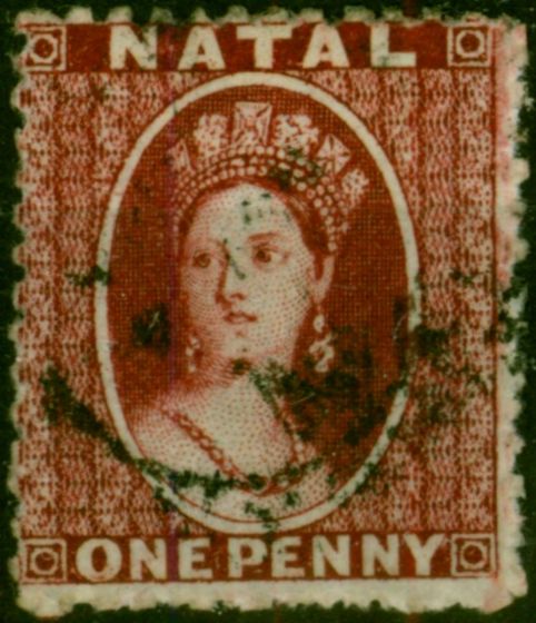 Natal 1863 1d Lake SG18 Fine Used Queen Victoria (1840-1901) Old Stamps