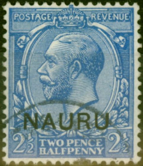 Rare Postage Stamp Nauru 1916 2 1/2d Blue SG6 Fine Used Stamp