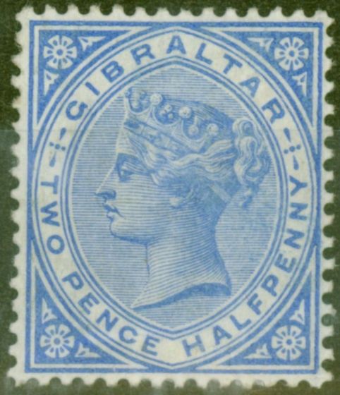 Valuable Postage Stamp from Gibraltar 1886 2 1/2d Blue SG11 Fine Lightly Mtd Mint