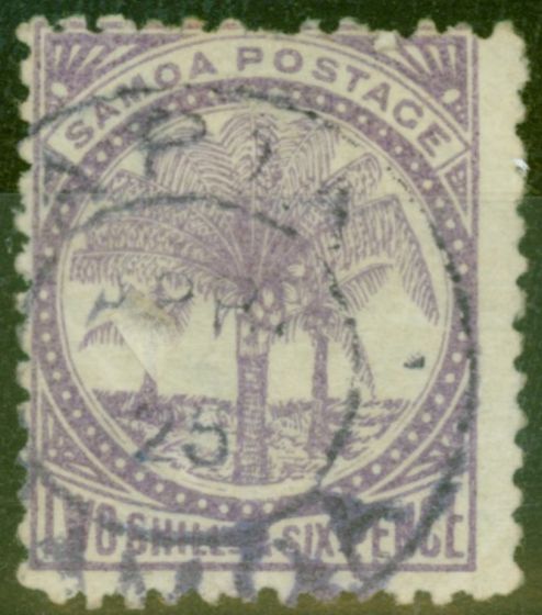 Collectible Postage Stamp from Samoa 1886 2s6d Reddish Lilac SG26 P.12.5 Fine Used (1)