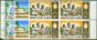 Rare Postage Stamp from Gilbert & Ellice Is 1967 75th Anniv of Protectorate set of 3 SG132-134 Superb Used Blocks of 4