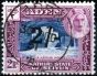Valuable Postage Stamp from Aden Seiyun 1951 2R on 2s Blue & Purple SG26 Superb Used