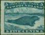 Old Postage Stamp Newfoundland 1876 5c Blue SG43 Fine & Fresh LMM