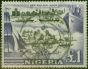 Old Postage Stamp from Nigeria 1953 £1 Black & Violet SG80 V.F.U