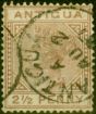 Rare Postage Stamp from Antigua 1882 2 1/2d Red-Brown SG22 Good Used