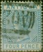 Collectible Postage Stamp Antigua 1882 4d Blue SG23 Good Used