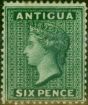 Collectible Postage Stamp Antigua 1884 6d Deep Green SG29 Fine & Fresh LMM