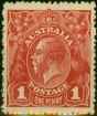 Rare Postage Stamp Australia 1919 1d Carmine SG50 Fine MNH