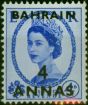 Bahrain 1956 4a on 4d Ultramarine SG98 V.F MNH (2) . Queen Elizabeth II (1952-2022) Mint Stamps
