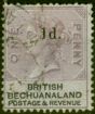 Valuable Postage Stamp Bechuanaland 1888 1d on 1d Lilac & Black SG22 Fine Used