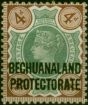 Bechuanaland 1897 4d Green & Purple-Brown SG64 Fine MM  Queen Victoria (1840-1901) Collectible Stamps