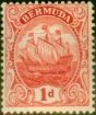 Old Postage Stamp Bermuda 1916 1d Rose-Red SG46a Fine MM (2)