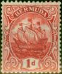 Valuable Postage Stamp Bermuda 1919 1d Carmine SG46b Fine MM (3)