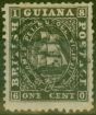 Valuable Postage Stamp from British Guiana 1862 1c Black SG42 Fine Used Ex-Fred Small