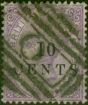 Old Postage Stamp British Honduras 1888 10c on 4d Mauve SG28 Fine Used