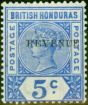 Valuable Postage Stamp from British Honduras 1899 5c Ultramarine SG66 Fine & Fresh Mtd Mint