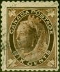 Old Postage Stamp from Canada 1897 6c Brown SG147 Fine Used (3)