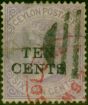 Collectible Postage Stamp from Ceylon 1885 10c on 16c Pale Violet SG161 Good Used with Chop  Scarce