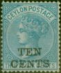 Ceylon 1885 10c on 36c Blue SG163 Fine & Fresh VLMM Scarce  Queen Victoria (1840-1901) Rare Stamps
