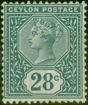 Old Postage Stamp Ceylon 1886 28c Slate SG199 Fine & Fresh LMM