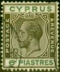Valuable Postage Stamp from Cyprus 1924 6pi Olive-Brown & Green SG112 V.F.U