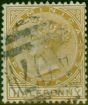 Rare Postage Stamp Dominica 1883 1/2d Olive-Yellow SG13 Fine Used (2)